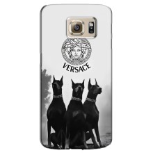 Чехлы VERSACE для Самсунг Эс 6 Эдж, Джи 925 (PREMIUMPrint) (Доберман Версаче)