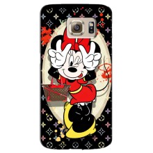 Чехол Disney Mouse Samsung Galaxy S6 Edge / G925 (PREMIUMPrint) (Минни peace)