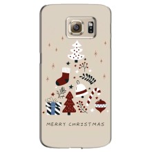 Різдвяні Чохли для Samsung Galaxy S6 Edge / G925 (VPrint) (Merry Christmas)