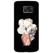 Чехлы (ART) Цветы на Samsung Galaxy S7 / G930 (VPrint) (Белые цветы)