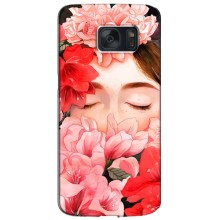 Чехлы (ART) Цветы на Samsung Galaxy S7 / G930 (VPrint) (Глаза в цветах)