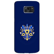 Чохли для Samsung Galaxy S7 / G930 Укр. Символіка (AlphaPrint) (Квітковий Герб)