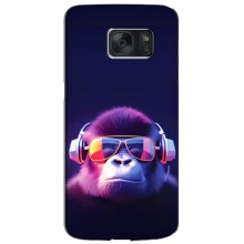 Чехол с Обезьянами Samsung Galaxy S7 / G930 - (AlphaPrint) – Стильная обезьяна