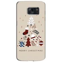 Рождественские Чехлы для Samsung Galaxy S7 / G930 (VPrint) (Merry Christmas)