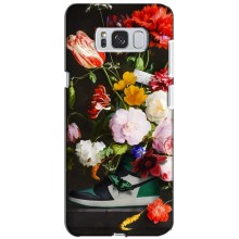 Брендновые Чехлы для Samsung Galaxy S8 Plus, G955 - (PREMIUMPrint) (Nike цветы)