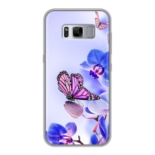 Чехлы с Цветами для Samsung Galaxy S8 Plus, G955 (VPrint) (Бабочка на цветочке)