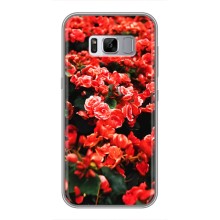 Чехлы с Цветами для Samsung Galaxy S8 Plus, G955 (VPrint) (Цветы красные)