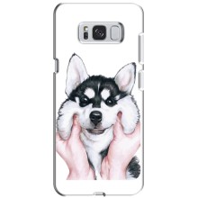 Чехол с Хаски для Samsung Galaxy S8 Plus, G955 - (AlphaPrint) (Хаски улыбака)