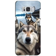 Чехол с Хаски для Samsung Galaxy S8 Plus, G955 - (AlphaPrint) (Селфи ХАски)