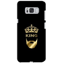 Чехол (Корона на чёрном фоне) для Самсунг С8 Плюс – KING