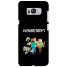 Чехол Майнкрафт на Samsung Galaxy S8 Plus, G955 (AlphaPrint) Minecraft – герои Minecraft