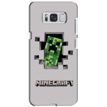 Чехол Майнкрафт на Samsung Galaxy S8 Plus, G955 (AlphaPrint) Minecraft – крипер Майнкрафт