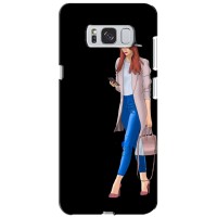 Чехол с картинкой Модные Девчонки Samsung Galaxy S8 Plus, G955 (Девушка со смартфоном)