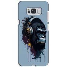 Чехол с Обезьянами Samsung Galaxy S8 Plus, G955 - (AlphaPrint) (Горилла в наушниках)