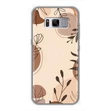 Чехол с цветочным принтом на Самсунг Галакси С8 Плюс G955 – Коричневые цветы