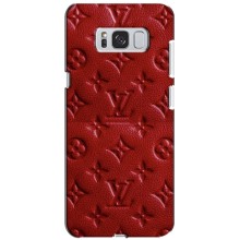 Текстурный Чехол Louis Vuitton для Самсунг С8 Плюс (Красный ЛВ)