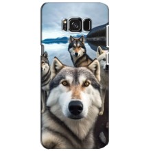 Чехол с Хаски для Samsung Galaxy S8, G950 - (AlphaPrint) (Селфи ХАски)