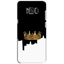 Чехол (Корона на чёрном фоне) для Самсунг С8 – Золотая корона