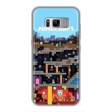Чохол Майнкрафт на Samsung Galaxy S8, G950 (AlphaPrint) Minecraft (фон Minecraft)
