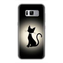 Чехол с принтом для Samsung Galaxy S8, G950 (AlphaPrint) Модные коты (Силуэт котика)