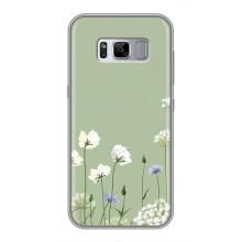 Чехол с цветочным принтом на Самсунг Гелекси С8, Ж950 – Цветы на зеленом
