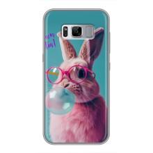 Чехол с принтом стильные животные для Самсунг Гелекси С8, Ж950 – Кролик в очках