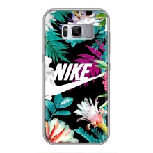 Силіконовый Чохол на Samsung Galaxy S8, G950 з картинкою НАЙК (Квітковий Nike)