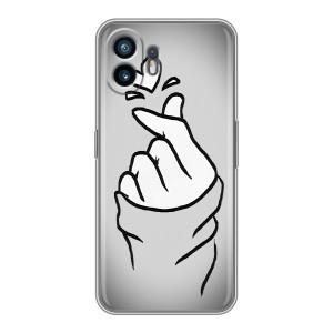 Чехол с принтом для Samsung Galaxy XCover7 Pro (AlphaPrint - Знак сердечка)