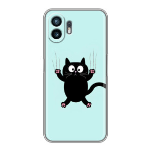 Силіконовий чохол з котиком для Samsung Galaxy XCover7 Pro (Падаючий кіт)