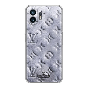 Текстурный Чехол Louis Vuitton для Самсунг Галакси ИксКовер7 Про (Белый ЛВ)