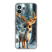 Яркий чехол для Samsung Galaxy XCover7 Pro с Зимними Оленятами – Оленёнок в лесу