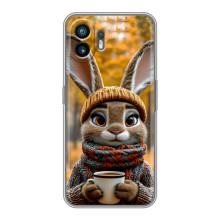 Печатный чехол «Зверята с кофе» для Samsung Galaxy XCover7 Pro – Зайчик с кофе