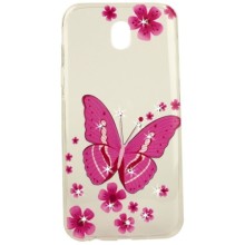 Б'юті стрейч чохол Fashion Nature зі стразами для Samsung Galaxy J5-2017, J530F (європейська версія) – Рожевий