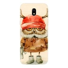 Чехлы с принтом СОВЫ для Samsung Galaxy J5 2017, (J530F европейская версия) – Сова в шапке