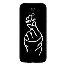 Чехлы (Знак сердечка) на Samsung Galaxy J5 2017, (J530F европейская версия) – Сердце на черном