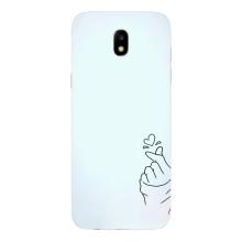 Чехлы (Знак сердечка) на Samsung Galaxy J5 2017, (J530F европейская версия) – Сердце на голубом