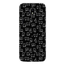 Чехол на тематику: Коты для Samsung Galaxy J5 2017, (J530F европейская версия) – Котики на черном