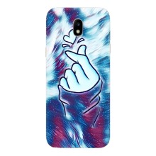 Чехол с принтом для Samsung Galaxy J5 2017, (J530F европейская версия) (AlphaPrint - Знак сердечка) – Радужное сердце