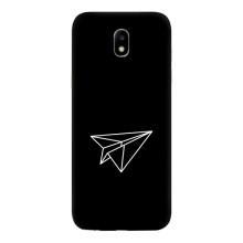 Чохол з картинками на чорному фоні для Samsung Galaxy J5 2017, (J530F европейская версия) – Літак