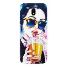 Чехол с картинкой Модные Девчонки Samsung Galaxy J5 2017, (J530F европейская версия) – Девушка с коктейлем
