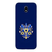 Чохол з картинкою (Патріотичний ГЕРБ) на Samsung Galaxy J5 2017, (J530F европейская версия) (Герб в квітах)