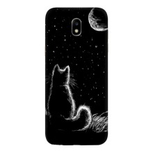 Чехол с принтом для Samsung Galaxy J5 2017, (J530F европейская версия) (AlphaPrint) Модные коты – Котик и луна