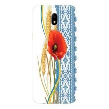 Силиконовый Чехол на Samsung Galaxy J5 2017, (J530F европейская версия) с картинкой Вышиванки – Вышиванка с цветком