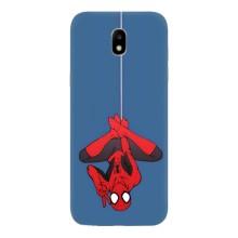 Чехол Супергерой Человека Паука на Samsung Galaxy J5 2017, (J530F европейская версия) – На паутине