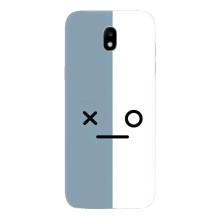 Чохли (ТПУ) (смішні стікери) для Samsung Galaxy J5 2017, (J530F европейская версия) – Сіро-білий