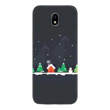 Силіконовий бампер на різдво для Samsung Galaxy J5 2017, (J530F европейская версия) (Місто зимове)