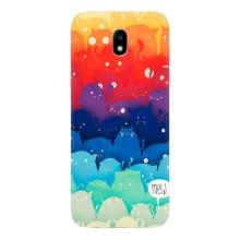 Силиконовый чехол с котиком для Samsung Galaxy J5 2017, (J530F европейская версия) – Mew