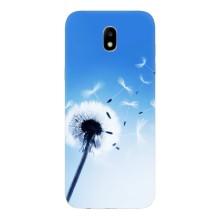 Силиконовый Чехол с одуванчиками на Samsung Galaxy J5 2017, (J530F европейская версия) – Одуванчик на голубом