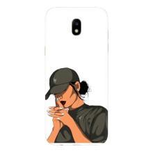 Силіконовый Чохол на Samsung Galaxy J5 2017, (J530F европейская версия) з картинкой Модных девушек (У зеленому)