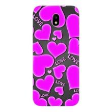 Чехлы для любимой на Самсунг J7 2017, J7 европейська версія (VPrint) (Pink hearts)